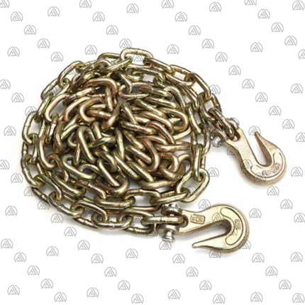 G70 Transport Chains: 5/16 ; 3/8 ; 1/2  x  20 ft long w Grab Hook