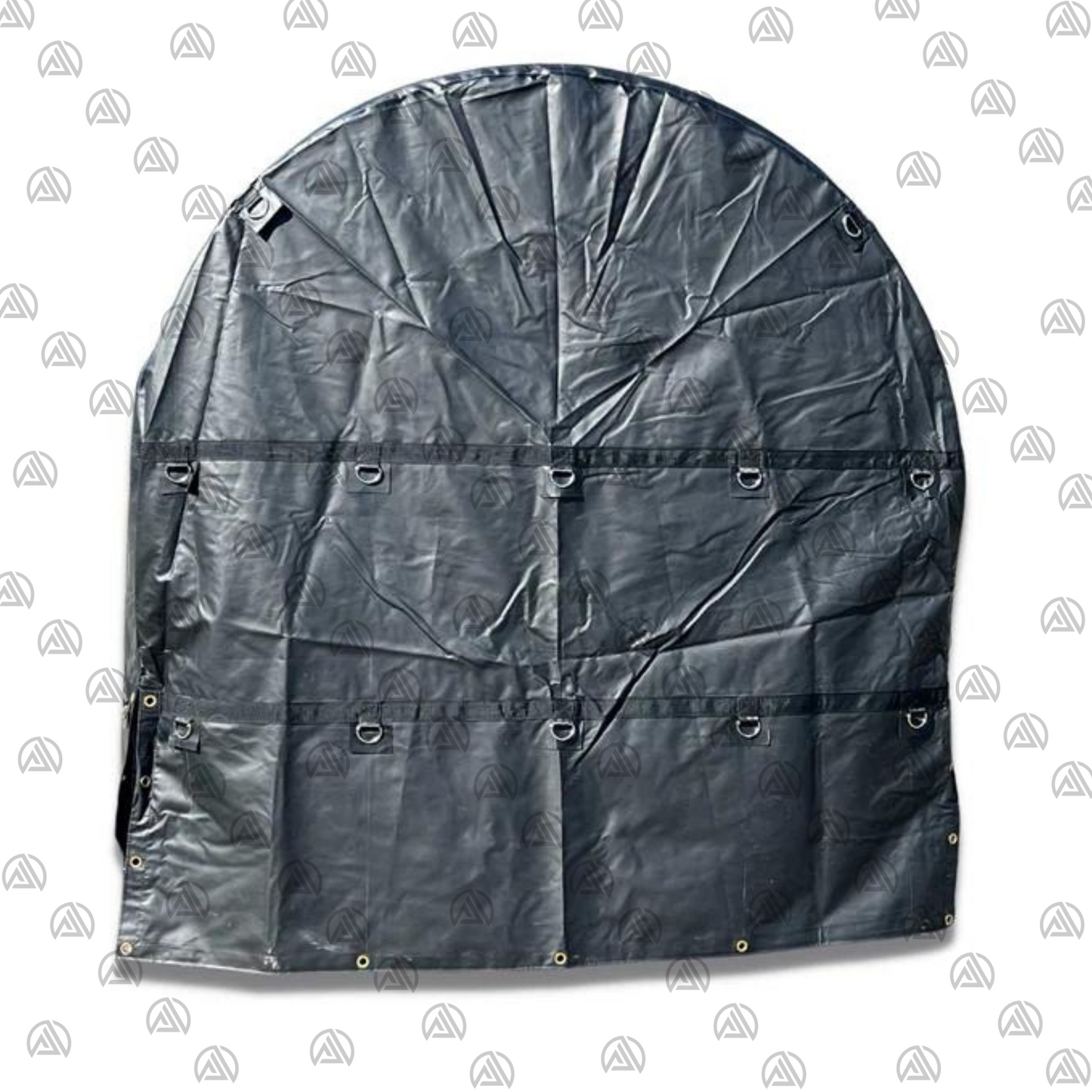 Steel Coil Tarp 6’ X 6’ X 6’ -18OZ Vinyl Black