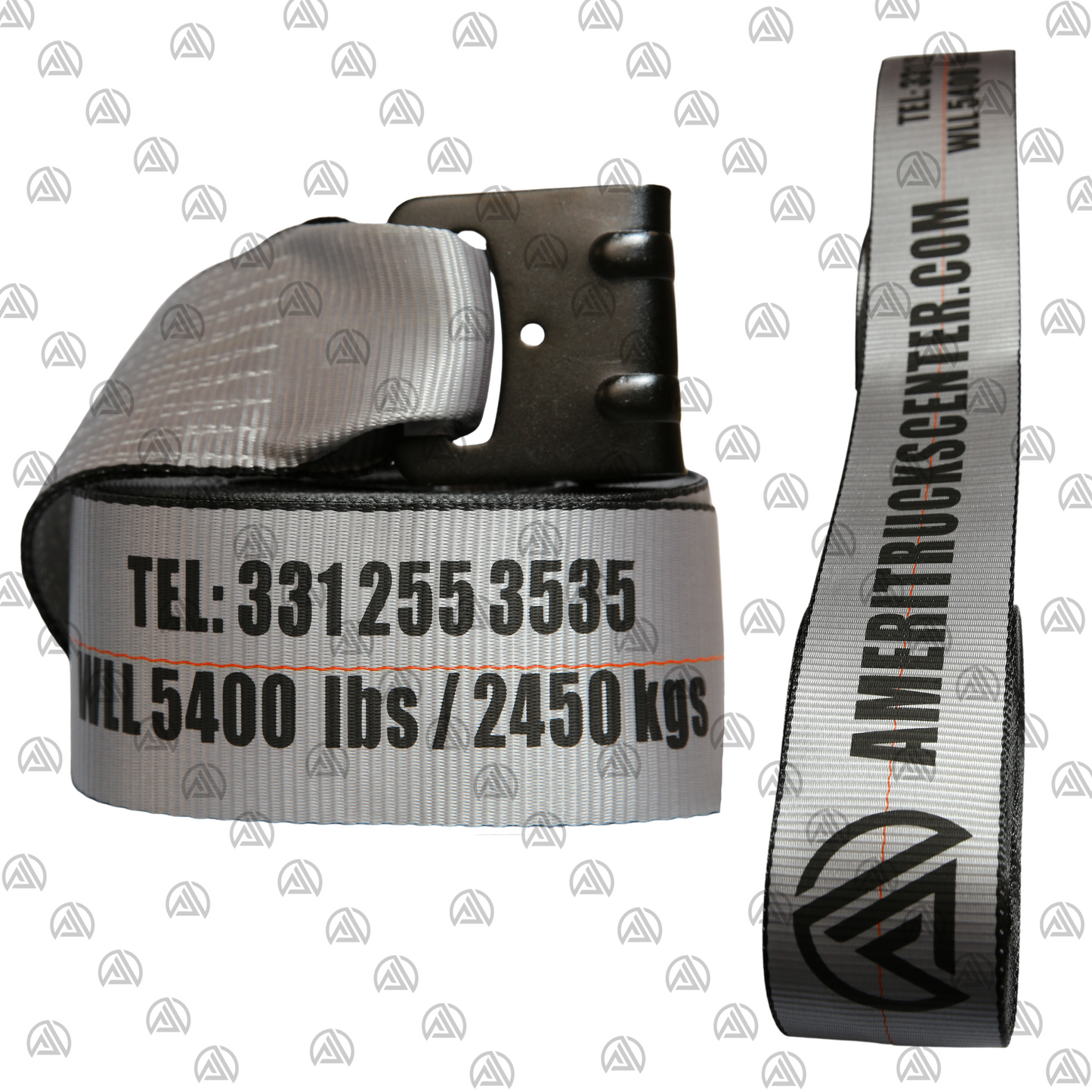 4" Winch Strap w Flat Hook WLL: 5400lbs