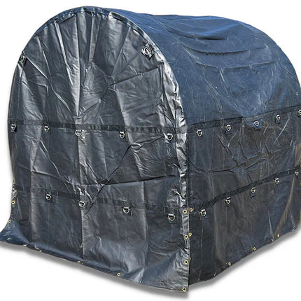 Steel Coil Tarp 6’ X 6’ X 6’ -18OZ Vinyl Black