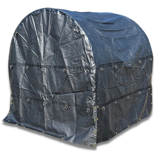 Steel Coil Tarp 6’ X 6’ X 6’ -18OZ Vinyl Black