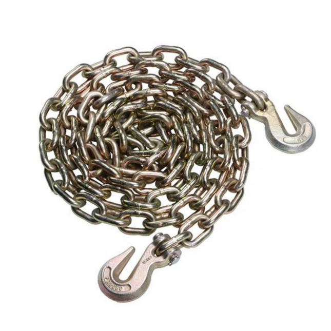 G70 Transport Chains: 5/16 ; 3/8 ; 1/2  x  20 ft long w Grab Hook