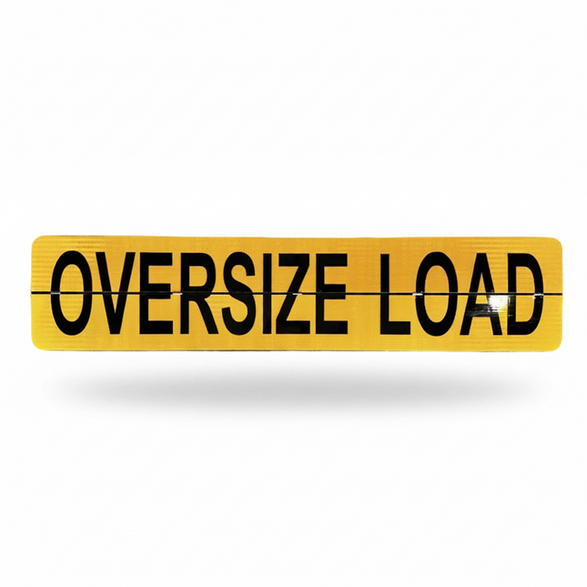 OVERSIZE LOAD 84"X18" ALUMINUM CENTER-HINGED SIGN