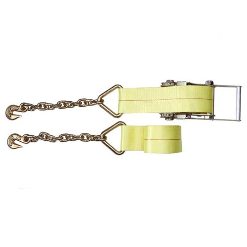 4''X40' Ratchet Strap with Chain Ends and Hooks