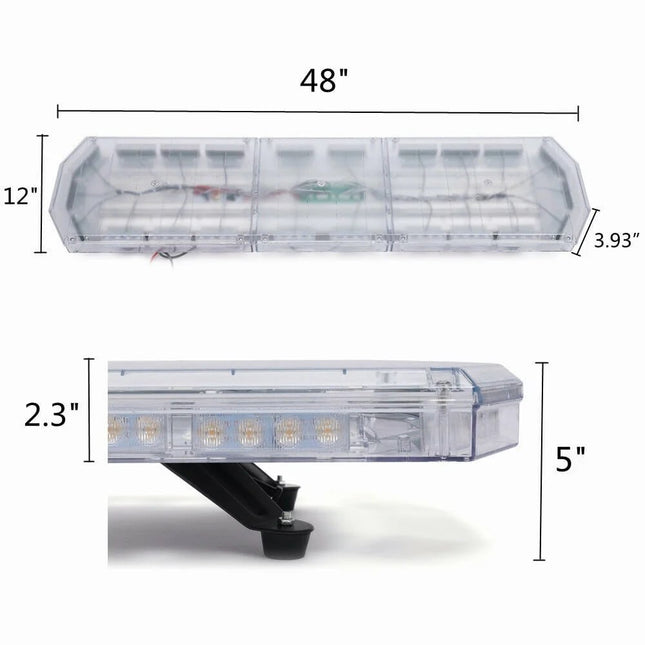 Truck Roof Strobe Amber Lamp 48in 88-LED Strobe Light Bar
