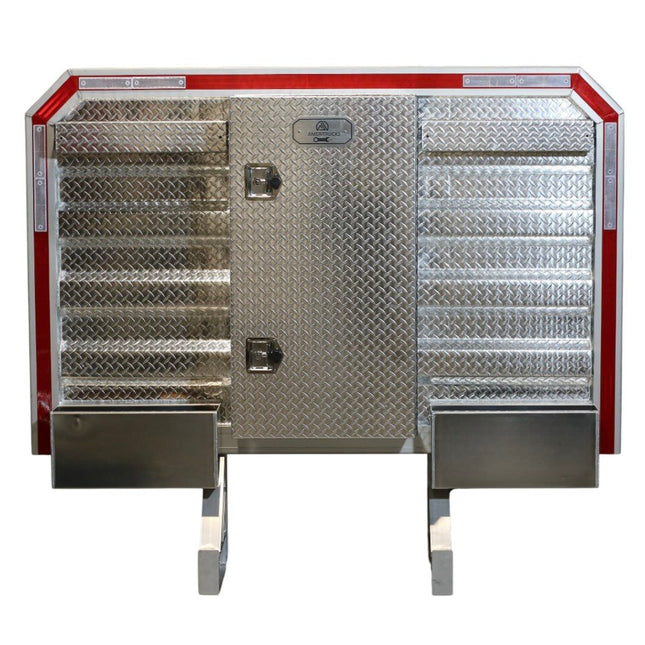 Single Door Headache Rack with Rear Wood Rack