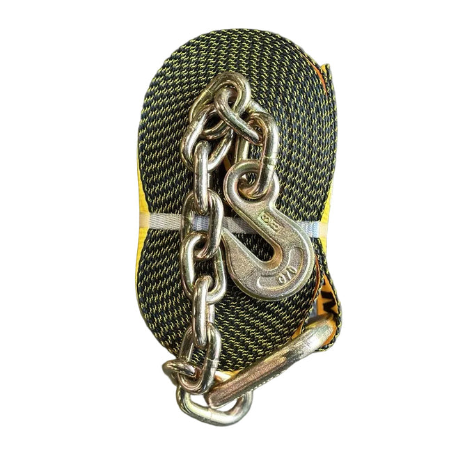 4"x50' Winch Strap w Chain Ends (NO RATCHET)