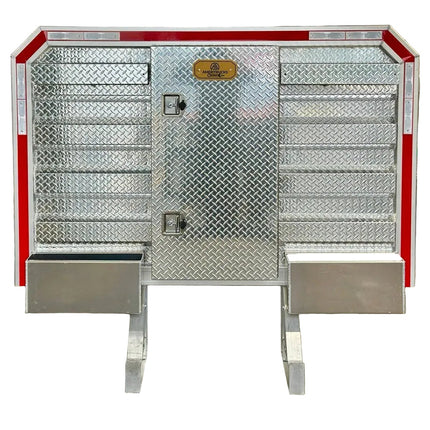 Single Door Headache Rack with Rear Wood Rack