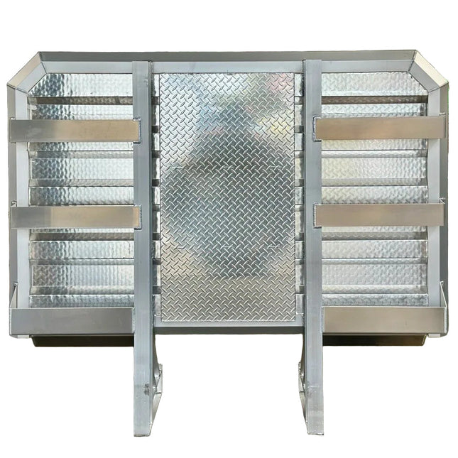 Single Door Headache Rack with Rear Wood Rack